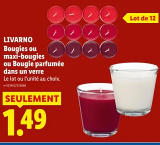 LIVARNO Bougies ou maxi-bougies ou Bougie parfumée dans un verre
