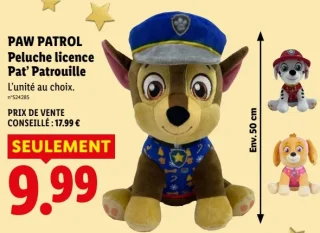 PAW PATROL Peluche licence Pat' Patrouille