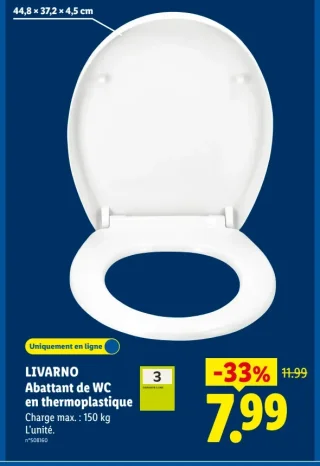 LIVARNO Abattant de WC en thermoplastique