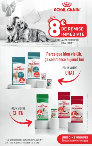 Sélection d'aliments pour chat et chien Royal Canin