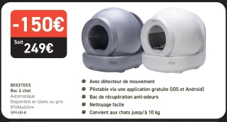 BEEZTEES Bac à chat Automatique
