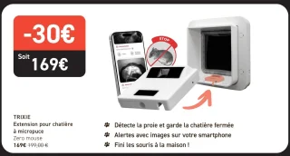 TRIXIE Extension pour chatière à micropuce Zero mouse