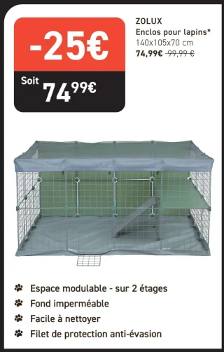 ZOLUX Enclos pour lapins