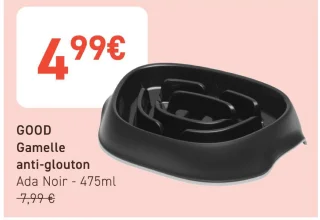 GOOD Gamelle anti-glouton Ada Noir - 475ml