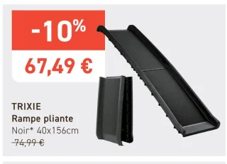 TRIXIE Rampe pliante Noir* 40x156cm