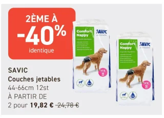 SAVIC Couches jetables 44-66cm 12st