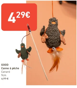 GOOD Canne à pêche Canard 9cm