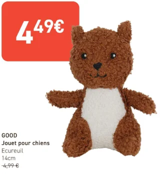GOOD Jouet pour chiens Ecureuil 14cm