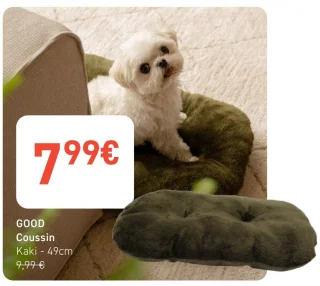 GOOD Coussin Kaki - 49cm
