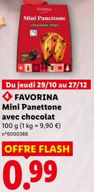 Favorina Mini Panettone avec chocolat