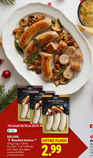 DELUXE 2 Boudins blancs
