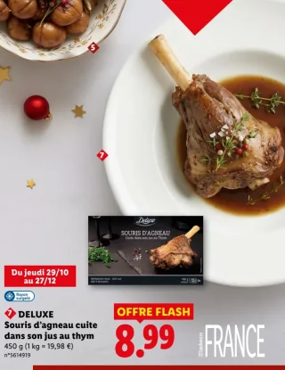 Deluxe Souris d'agneau cuite dans son jus au thym