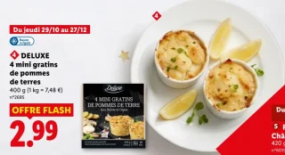 Deluxe 4 mini gratins de pommes de terres aux bolets et cèpes