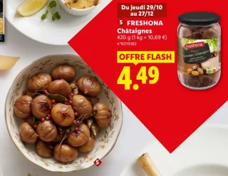 Freshona Châtaignes entières et cuites à la vapeur