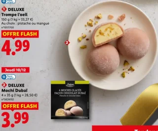 DELUXE Mochi Dubaï façon chocolat blanc et pistache