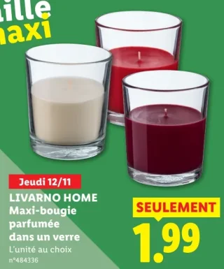 LIVARNO HOME Maxi-bougie parfumée dans un verre