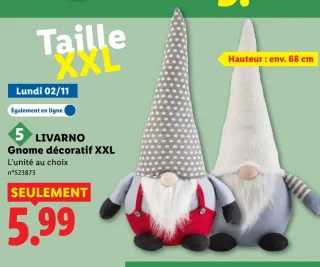 Gnome décoratif XXL LIVARNO