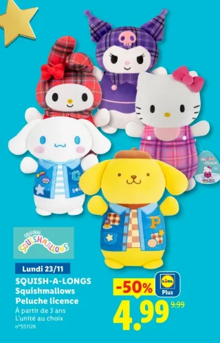 SQUISH-A-LONGS Squishmallows Peluche licence