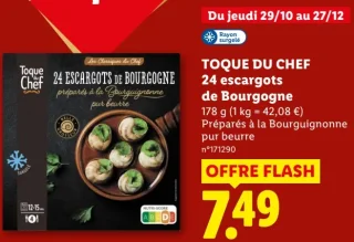Toque du Chef 24 escargots de Bourgogne
