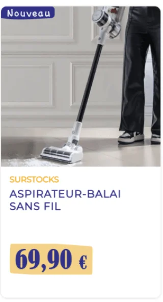 Surstocks Aspirateur-balai sans fil