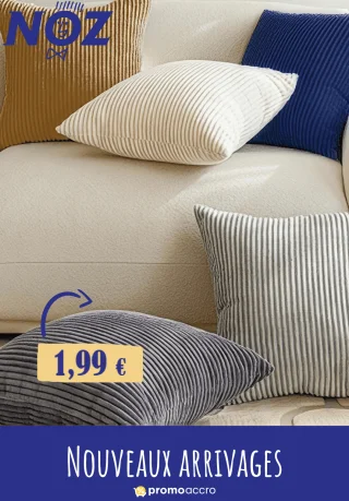 Coussin velours côtelé