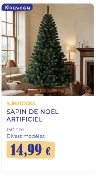 Sapin de Noël artificiel Surstocks 150 cm