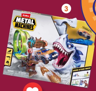 Playset circuit METAL MACHINES requin ZURU