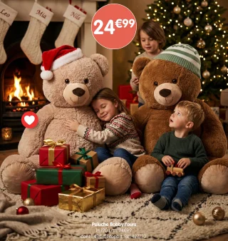Peluche Bobby l'ours H.120 cm