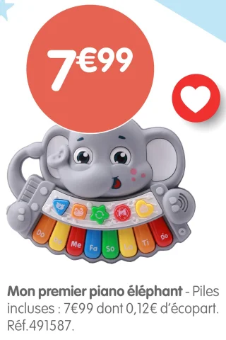 Mon premier piano éléphant