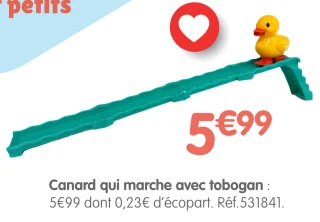 Canard qui marche avec tobogan