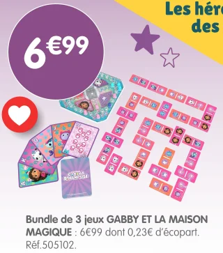 Bundle de 3 jeux GABBY ET LA MAISON MAGIQUE