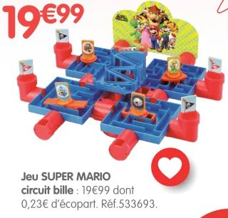 Jeu SUPER MARIO circuit bille