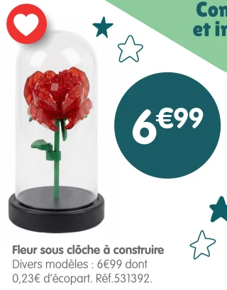 Fleur sous clôche à construire