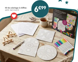 Kit de coloriage à chiffres Marqueurs par numéros ART SPACE