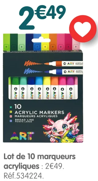 Lot de 10 marqueurs acryliques ART SPACE
