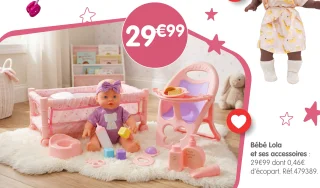 Bébé Lola et ses accessoires