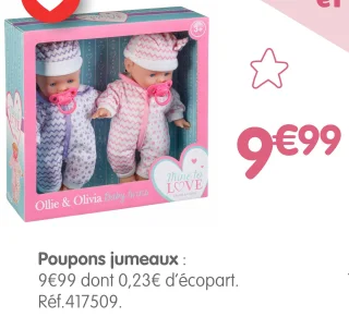 Poupons jumeaux Ollie & Olivia Baby twins Mine to Love