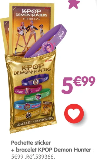 Pochette sticker + bracelet KPOP Demon Hunter