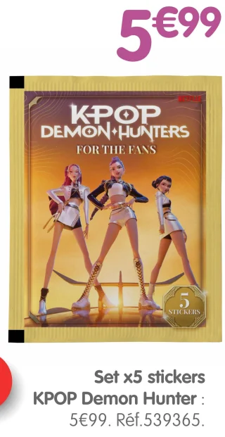 Set x5 stickers KPOP Demon Hunter