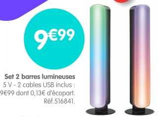 Set 2 barres lumineuses