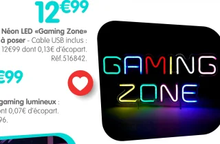 Néon LED «Gaming Zone» à poser