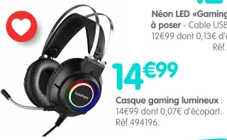 Goodmans Casque gaming lumineux