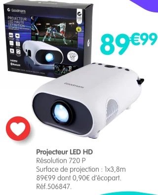 Projecteur LED HD Goodmans