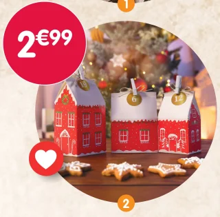 24 boîtes en maison calendrier de l'avent