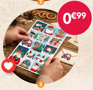 Sticker de Noël calendrier