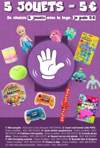 Sélection de jouets au choix