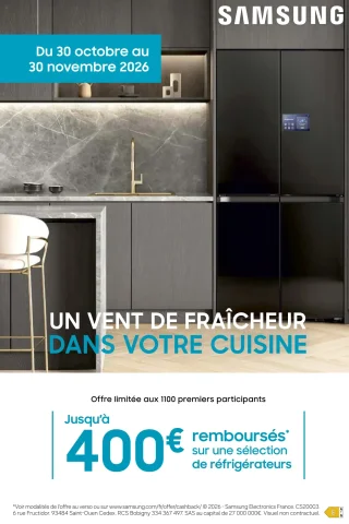 Sélection de réfrigérateurs Samsung