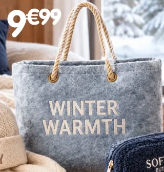 Sac en feutre Winter Warmth 47x14x34 cm