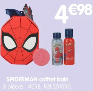 SPIDERMAN coffret bain 3 pièces