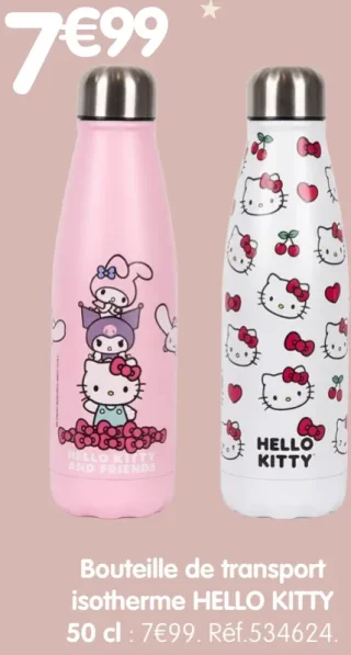 Bouteille de transport isotherme HELLO KITTY 50 cl